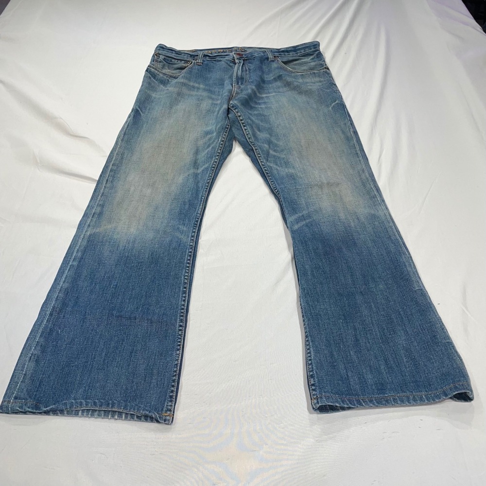 American Eagle Mens Low Rise Boot Jeans 34x32 Medium Wash Blue Cotton Denim